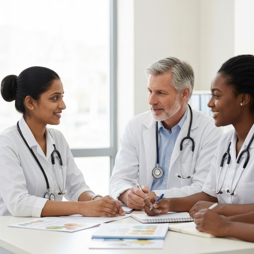Diverse nutrition professionals working with community